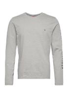 Tommy Logo Long Sleeve Tee Grey Tommy Hilfiger