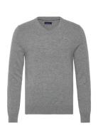 Extrafine Lambswool V-Neck O/S Grey GANT