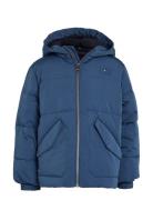 Monotype Padded Puffer Jacket Blue Tommy Hilfiger