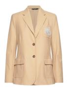 Bullion Stretch Cotton Piqué Blazer Beige Lauren Ralph Lauren