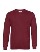 Ecovero L/S O-Neck Knit Burgundy Lindbergh