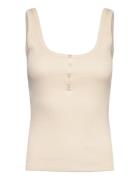 Top With Straps And Buttons Cream Mango