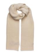 Unisex. Shield Wool Knit Scarf Cream GANT