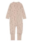 Jumpsuit Ls - Aop Beige CeLaVi