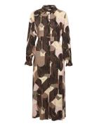 Cuhelena Long Dress Brown Culture