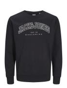 Jjecaleb Varsity Sweat Crew Neck Sn Jnr Black Jack & J S