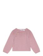 Buttons Detail Knit Sweater Pink Mango