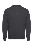 100 % Merino Crew Neck Knit Grey Lindbergh