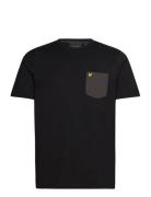 Tonal Pocket T-Shirt Black Lyle & Scott