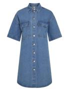 Vimaya 2/4 Denim Dress Blue Vila