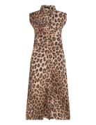 Leopard-Print Shirt Dress Brown Mango