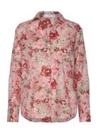 Printed Cotton Shirt Pink Mango