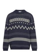 Tnlinus Jacquard Pullover Navy The New