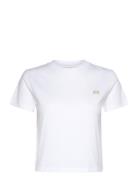 Woven Label Peached Baby Tee White Calvin Klein Jeans