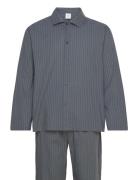 L/S Button Down Pant Set Grey Calvin Klein