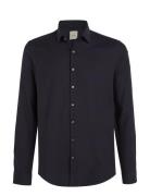 Non Iron Tonal Dobby Slim Shirt Navy Calvin Klein