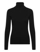 Woven Label Roll Neck Sweater Black Calvin Klein Jeans