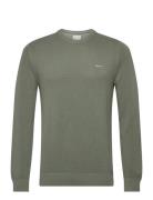 Cotton Pique C-Neck Green GANT