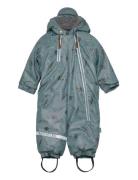 Pu Snow Suit 2 Zip Recycled - Aop Blue Mikk-line