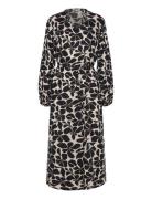 Brynlee V-Neck Viscose Dress Black Bubbleroom