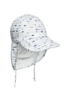 Cap W/Neck Summer Boy/Girl Blue Melton