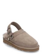 Rhbrisbane Shearling Buckle Slipper Beige Rosemunde