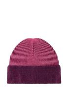 Beanie Plaited Colorblock Pink Tom Tailor