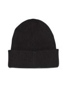 Cotton/Wool Fine Rib Beanie Black Calvin Klein