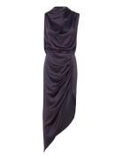 Tilda Satin Dress Purple Ahlvar Gallery