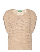 Sleeveless Sweater Beige United Colors Of Benetton