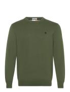 Williams River Cotton Yd Sweater Black Forest Green Khaki Timberland