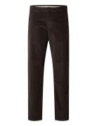 Slh196-Straight Miles Cord Pants W Noos Brown Selected Homme