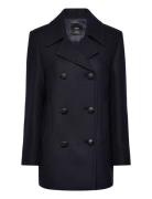 Structured Over Wool Coat Navy Mango