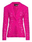 Lace Figure Fitted Blazer Pink ROTATE Birger Christensen