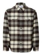 Slhloosepablo Ls Check Overshirt W Brown Selected Homme