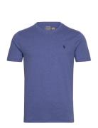 Custom Slim Fit Jersey Crewneck T-Shirt Blue Polo Ralph Lauren