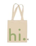 Little Hi. Travel Bag Beige Design Letters