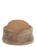 Dora Shearling Hat Brown Becksöndergaard