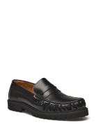 Slhhugo Leather Penny Loafer Black Selected Homme