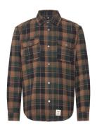 Adrian Cotton Check Shirt Brown Fat Moose