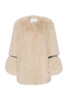 Kbpearly Fur Coat Cream Karen By Simonsen