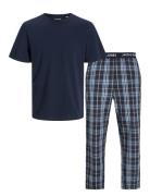 Jacluca Ss Tee And Woven Pants Giftbox Navy Jack & J S