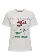 Onlyrsa Christmas Reg S/S Top Jrs White ONLY