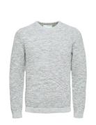 Slhvince Ls Knit Bubble Crew Neck Noos Grey Selected Homme