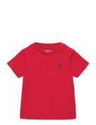 Cotton Jersey Crewneck Tee Red Ralph Lauren Baby