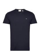 Slim Shield V-Neck T-Shirt Navy GANT