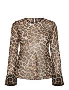 Leopard Print Blouse Brown Mango