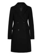 Double-Breasted Wool Coat Black Mango