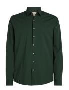 Poplin Stretch Slim Shirt Green Calvin Klein