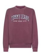 Tjw Rlx Varsity Crew Burgundy Tommy Jeans